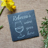 Personalised Engraved Slate Wine Coaster Coaster Always Personal 