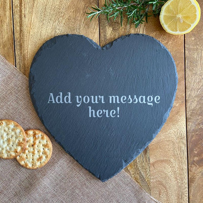 Personalised Engraved Heart Slate Placemat Custom Message Placemat Always Personal 