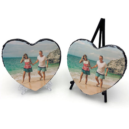 Personalised heart made from slate