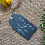 Personalised Engraved Slate Gift Tag Tag Always Personal 