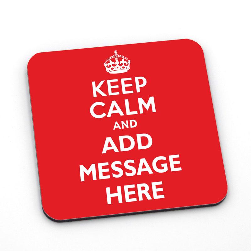 Personalised Square Keep Calm Coaster Coaster Always Personal 