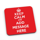 Personalised Square Keep Calm Coaster Coaster Always Personal 