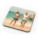 Personalised Square Leather Look Photo Coaster Coaster Always Personal 