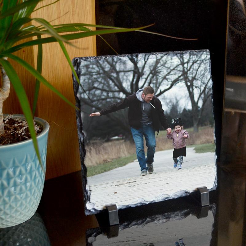 Personalised Square Photo Slate Photo Slate Always Personal 