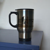 personalised thermal mug in silver