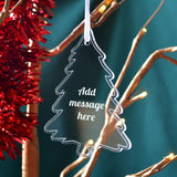 Personalised Clear Christmas Tree Decoration Any Message Christmas Decoration Always Personal 