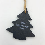 Personalised Slate Christmas Tree Decoration Engraved Message Slate Christmas Decoration Always Personal 
