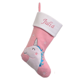 Personalised unicorn Christmas stocking