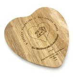 Personalised Valentine's Day Cheese Board Heart Shape Wood Chopping Board Always Personal 