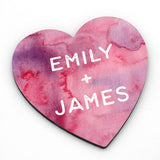 Personalised Watercolour Valentine's Day Heart Coaster Coaster Always Personal 