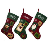 Personalised Embroidered Vintage Patchwork Style Luxury Christmas Stockings Christmas Stocking Always Personal 