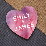 Personalised Watercolour Valentine's Day Heart Coaster Coaster Always Personal 