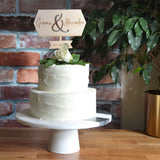 Personalised Wedding Cake Topper Birch Wood Sign Post