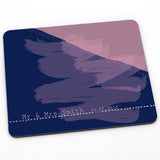 Personalised Dusky Pink and Navy Blue Placemat and Coaster Set of 4 Placemat Always Personal 