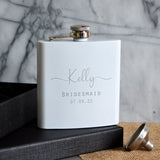 Personalised Engraved Name Wedding Special Occasion Bridesmaid Hip Flask 6oz