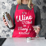 Personalised Printed Wine O'Clock Apron Apron Always Personal 