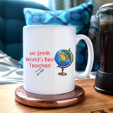 Personalised "Worlds Best Teacher" Mug Mug Always Personal 