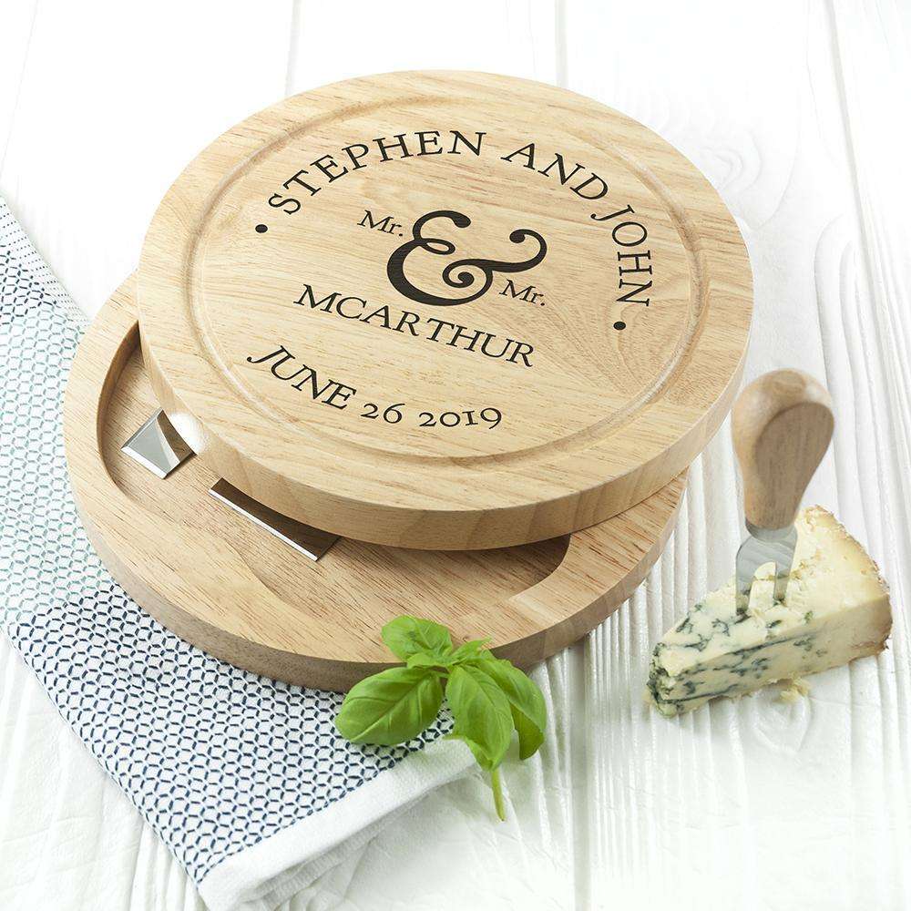 Mr and Mrs Classic Cheese Board Set Chopping Board Treat 