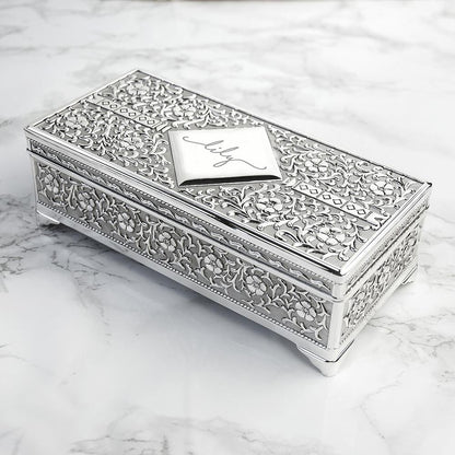 Personalised Silver Trinket Box Box Treat 