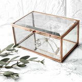 Personalised Rose Gold Glass Jewellery Box Box Treat 