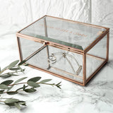 Personalised Rose Gold Glass Jewellery Box Box Treat 