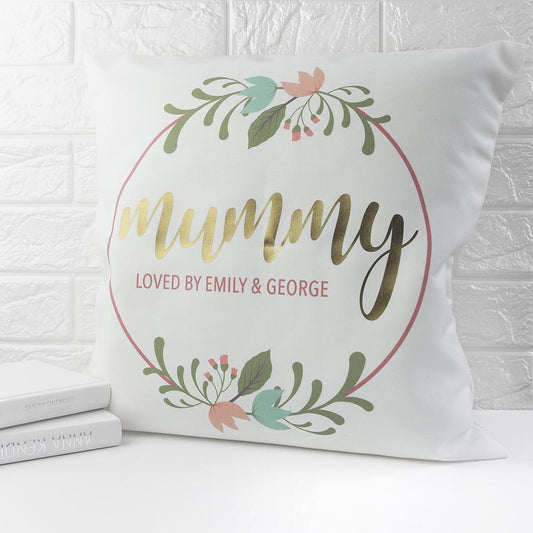 Personalised Floral Wreath Cushion Cover Cushion Treat 