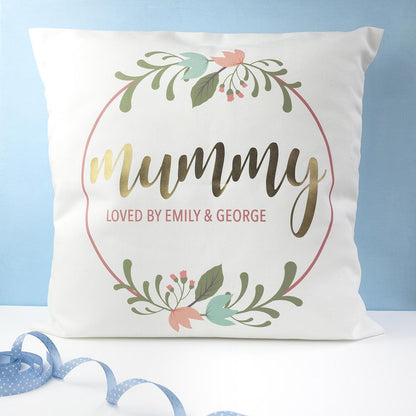 Personalised Floral Wreath Cushion Cover Cushion Treat 