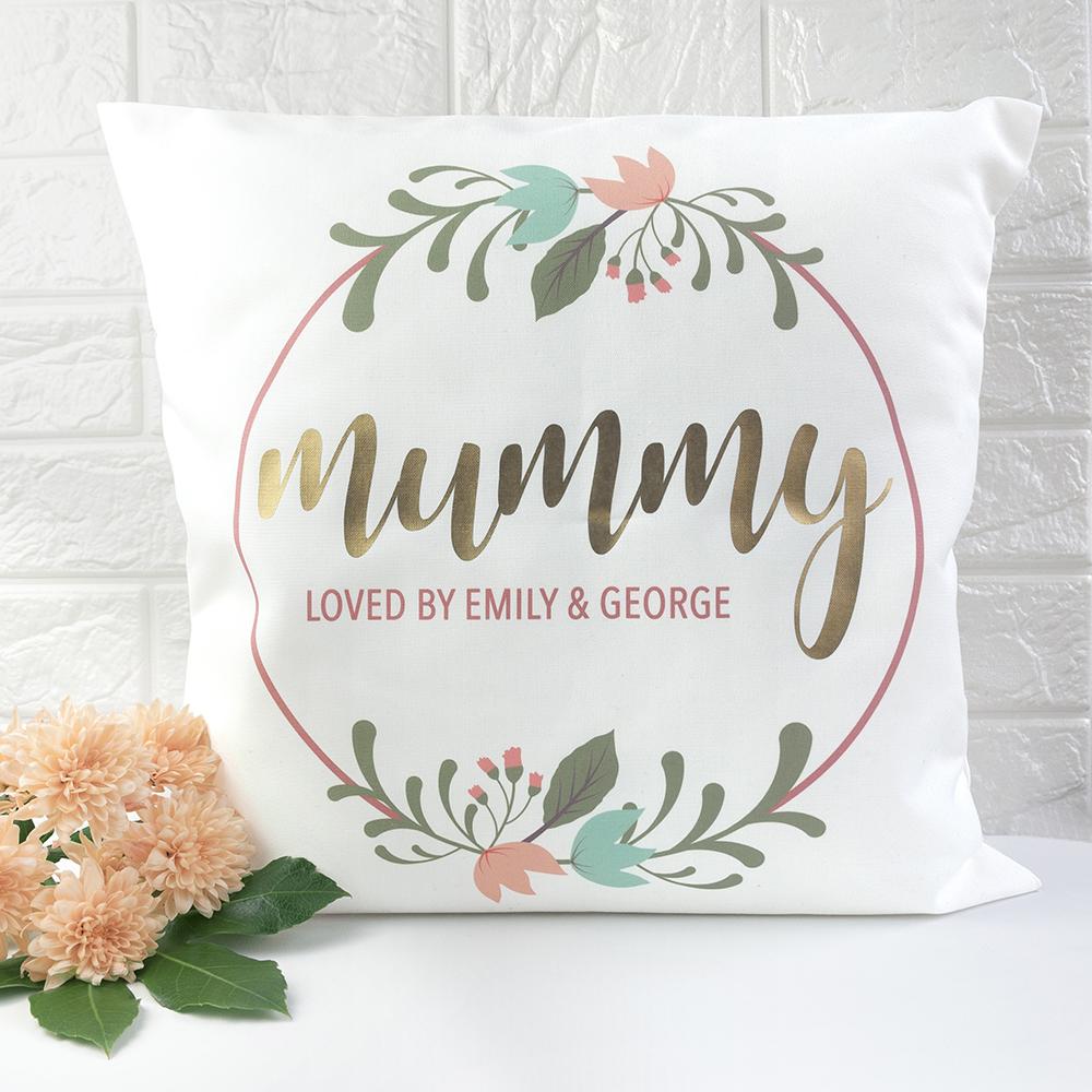 Personalised Floral Wreath Cushion Cover Cushion Treat 