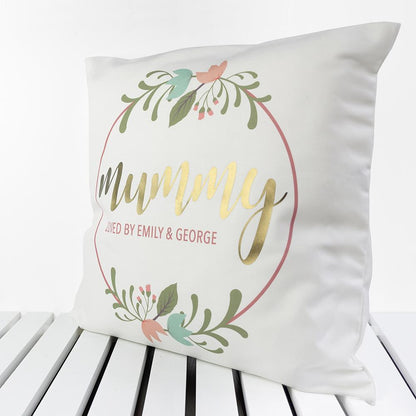 Personalised Floral Wreath Cushion Cover Cushion Treat 