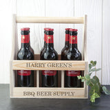 Personalised Wooden Beer Trug Box Always Personal 