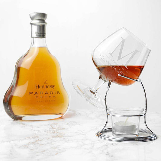 Personalised Brandy Warmer Set Glassware Treat 