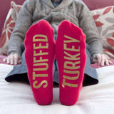 Personalised Crimson & Gold Christmas Day Socks Socks Treat 