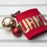 Personalised Crimson & Gold Christmas Day Socks Socks Treat 