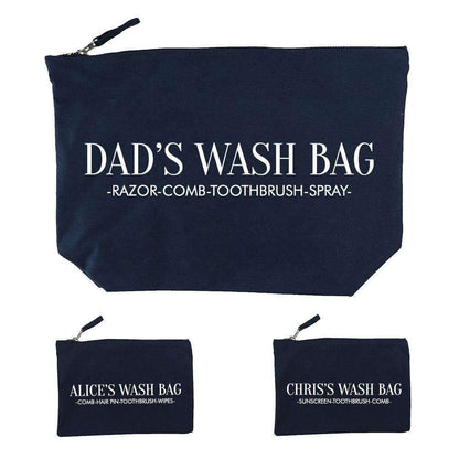Personalised Daddy & Me Navy Wash Bags Bag Treat 