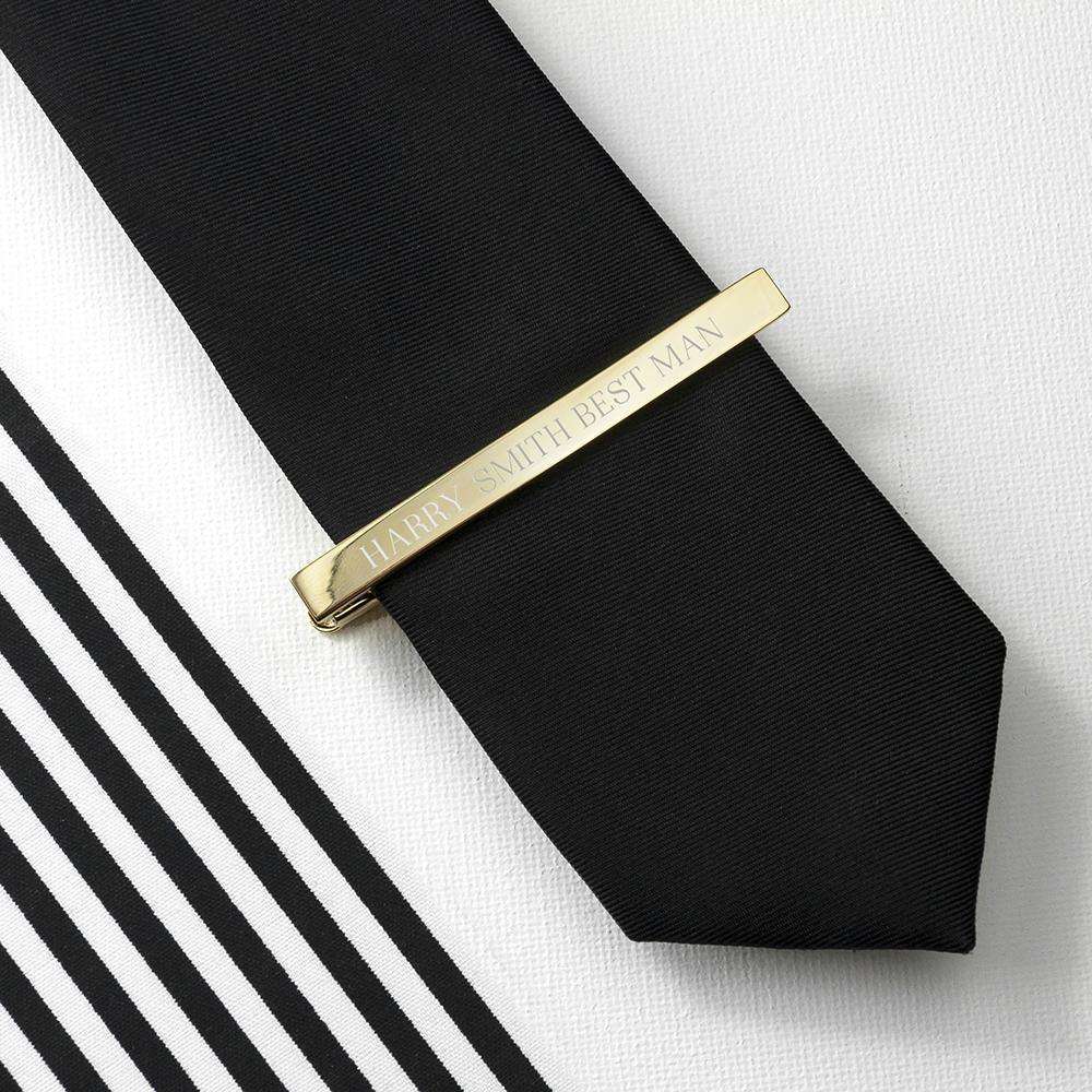 Personalised Gold Plated Tie Clip Accessories Treat 