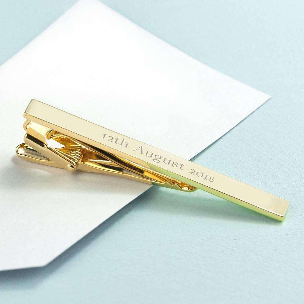 Personalised Gold Plated Tie Clip Accessories Treat 