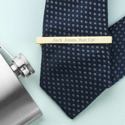 Personalised Gold Plated Tie Clip Accessories Treat 