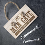 Personalised MAN CAVE Wooden Sign Sign Treat 