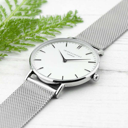 Personalised Men's Metallic Silver Watch Accessories Treat 
