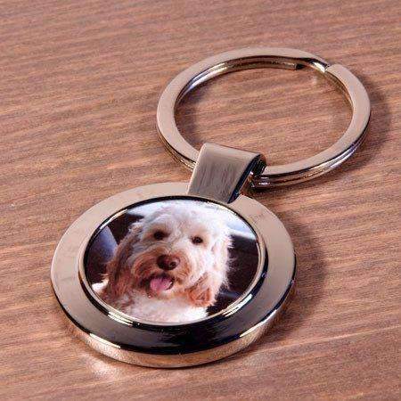 Personalised Photo Circle Metal Keyring Keyrings Always Personal 