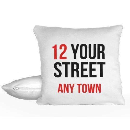 Personalised Printed Address Cushion Cushion Always Personal 