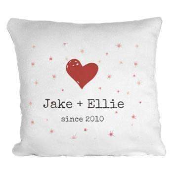 Personalised Printed Heart & Stars Cushion Cushion Always Personal 