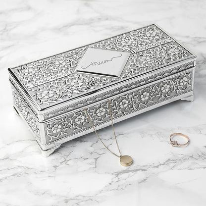 Personalised Silver Trinket Box Box Treat 