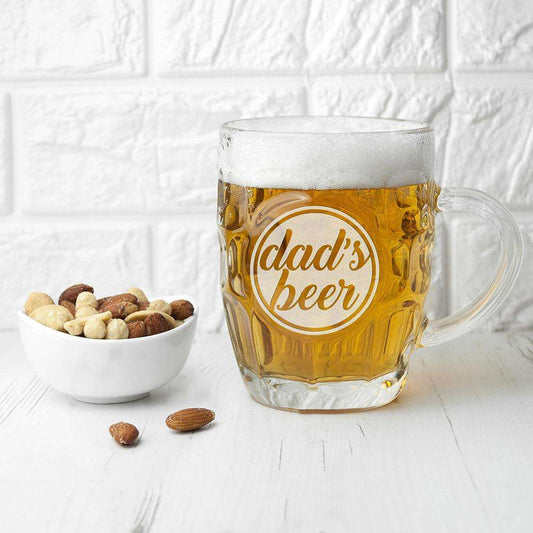 Personalised Statement Dimpled Beer Glass Glassware Treat 