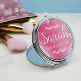 Personalised Wedding-Glam Compact Mirrors - Round Accessories Treat 