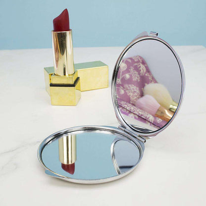 Personalised Wedding-Glam Compact Mirrors - Round Accessories Treat 