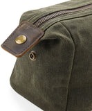 Personalised Men's & Women's Heritage Waxed Canvas Wash Bag