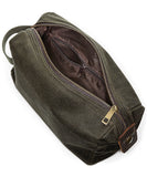 Personalised Men's & Women's Heritage Waxed Canvas Wash Bag