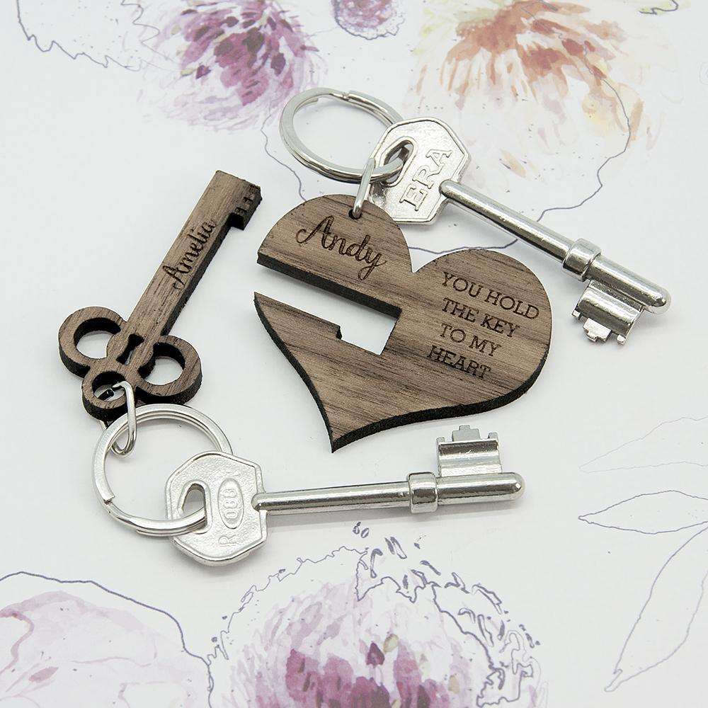 You Hold The Key To My Heart Keyring Set Of Two Keyrings Treat 