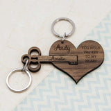You Hold The Key To My Heart Keyring Set Of Two Keyrings Treat 